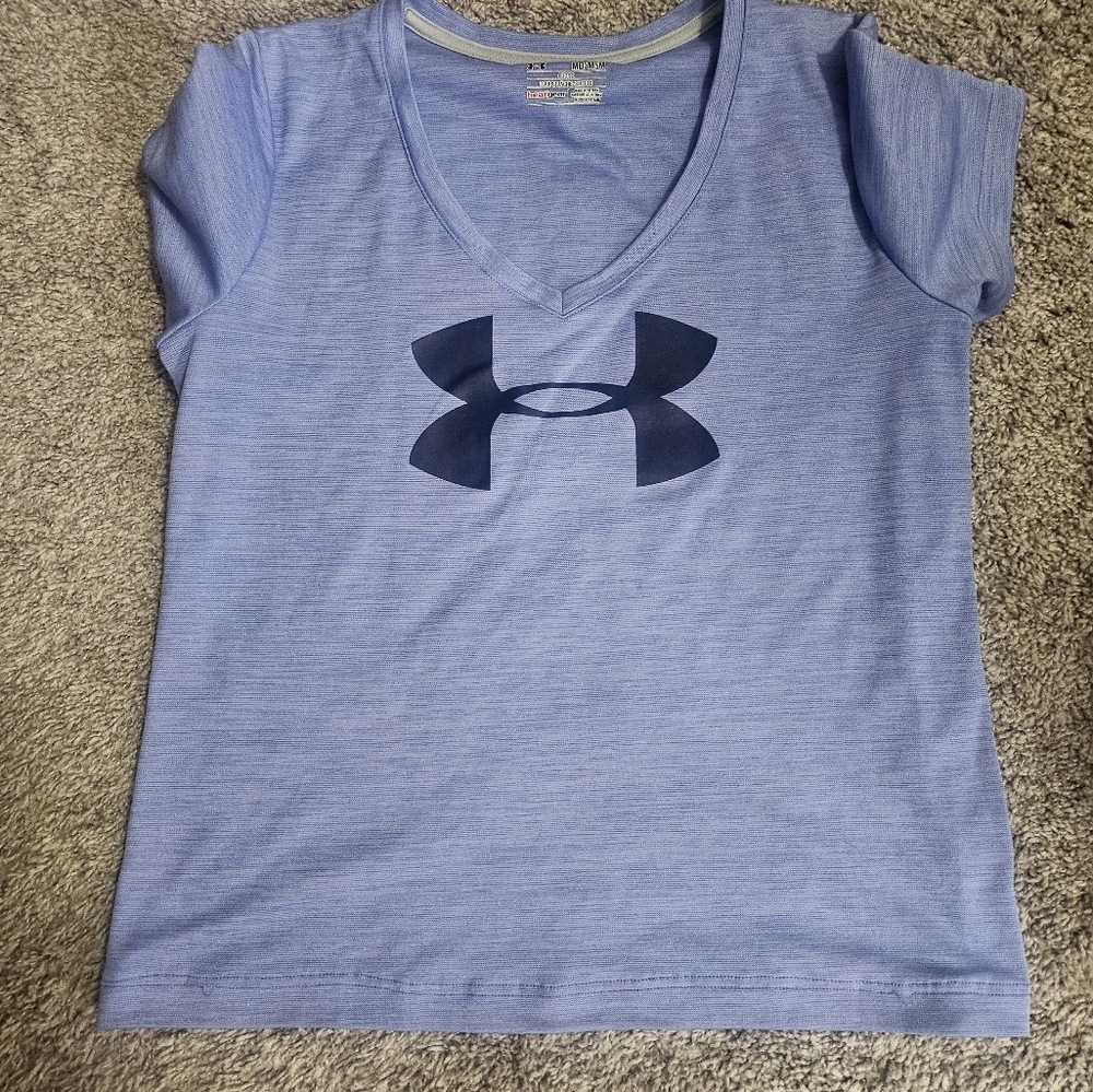 Under Armour Lavender V-Neck Tee
